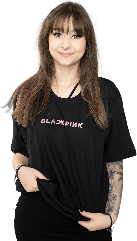 BLACKPINK Taste that Venom Band Logo T Shirt Size L Black