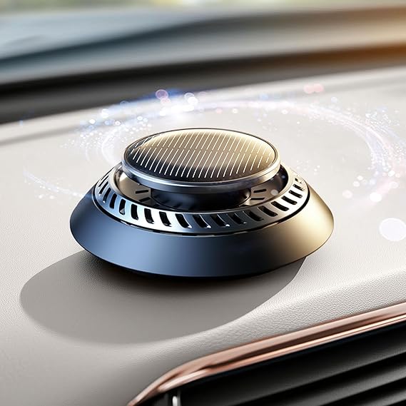 CEENIU الطاقة الشمسية سيارة الهواء المعطر F21، الزيوت الأساسية DIY، UFO الطاقة الشمسية السيارات الناشر الروتاري، العطر الفرنسية الطبيعية كولونيا والمحيط، اثنين من الزيوت، سبائك الألومنيوم، لوحة القيادة الروائح المعطر