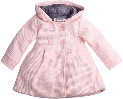 Baby Toddler Girls Fall Winter Trench Coat Wind Hooded Jacket Kids Outerwear