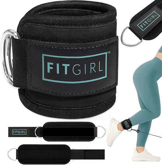 حزام الكاحل FITGIRL لآلة الكابلات حشوة ممتازة وراحة لآلات تمرين الكابلات، ملحق تمرين الكابلات للمنزل وصالة الألعاب الرياضية، تمارين الألوية - الركلات الخلفية، امتدادات الساق، خاطفي الورك