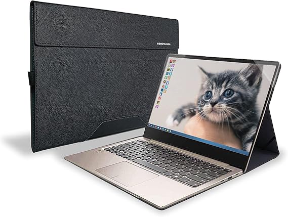 غطاء صندوق شهر العسل للينوفو يوجا 530/520 14 "و Lenovo Flex 6 / Flex 5 14 Inch Laptop [ غير مناسب لليوغا 730 / C930 / C630 ] ، PU Leather Protective Case Cover Laptop Accessories، S023-14-Black