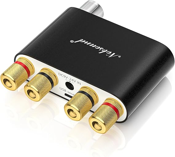 Nobsound NS-10G Bluetooth 5.0 2 مضخم طاقة القناة HiFi Stereo Audio Mini Amp Wireless Receiver 50Wx2 لسماعة المنزل مع USB & amp؛ تأثير صوت باس (أسود)