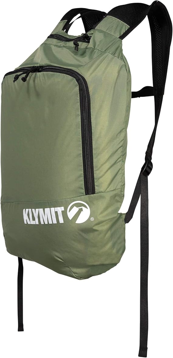حزمة يوم Klymit ، حقيبة ظهر للمشي لمسافات طويلة مقاومة للماء خفيفة الوزن ، أخضر ، 20 لتر   