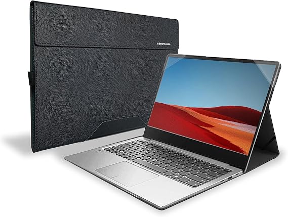 غطاء حافظة واقية لشهر العسل لـ HP Envy X360 15-ED/15-EE/15-EW/15-EY/15-EP/15-ES/15-EU سلسلة 15.6 بوصة، غطاء حافظة من جلد البولي يوريثان، S034-15 -أسود