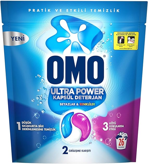 OMO Ultra Power Kapsül Çamaşır Deterjanı 26 Yıkama