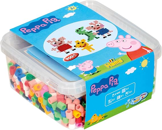HAMA - Box Peppa Pig - مكواة على خرز مقاس كبير - أنشطة إبداعية