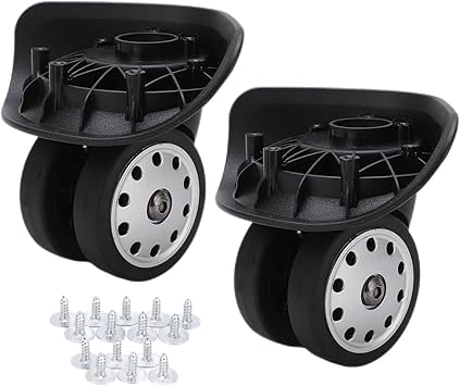 1 Pair Luggage Wheels Replacement, A88 Porous Luggage Replacement Casters Wear Proof Suitcase Spinner Wheels for Travel Bags Repair