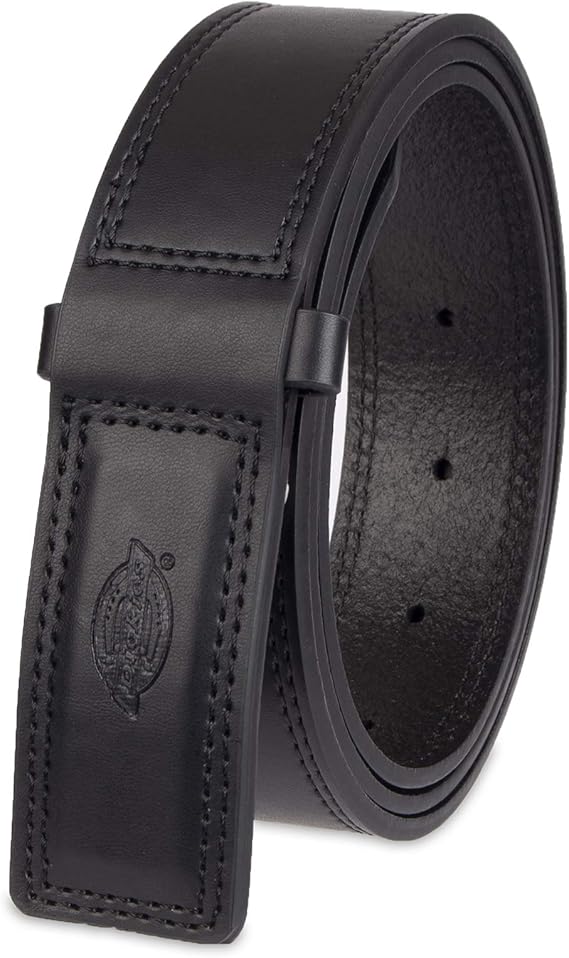 Dickies Men's Dickies Unisex Leather Mechanic No-Scratch Work Belt - Buckleless, Snap-On Belt