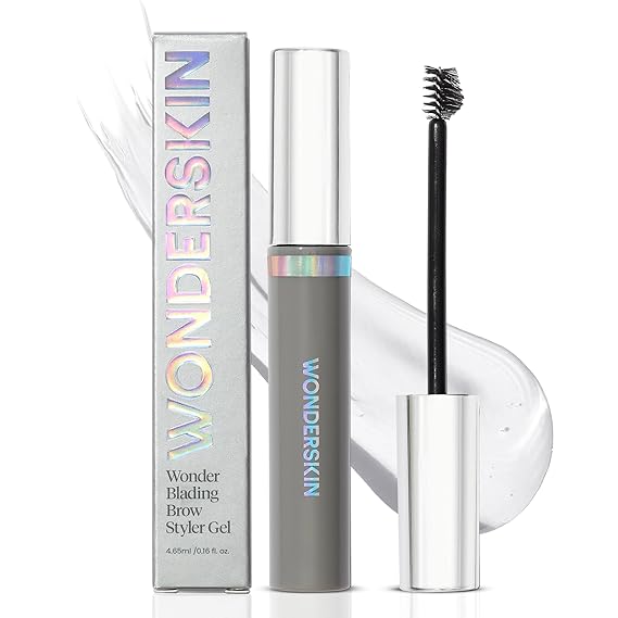 Wonderskin Wonder Blading Brow Styler Gel، جل الحواجب الشفاف طويل الأمد، مصفف الحاجب خفيف الوزن ومتضخم