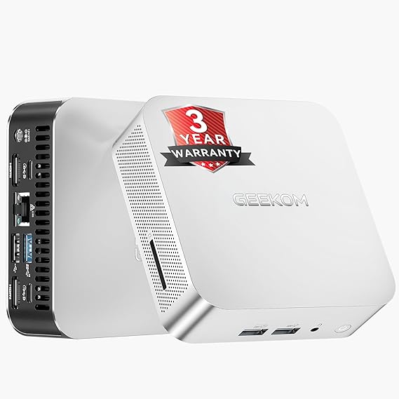 GEEKOM 2026 Creator Mini PC A7 with AMD Ryzen 5 7545U Windows 11 Desktop 16GB DDR5 &500GB SSD(Expandable) Mini Computers for Office,8 Premium Quality Supports|USB4|8K|SD