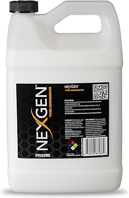 Nexgen Tire Dressing Gallon - Long-Lasting Tire Shine & UV Protection - Repels Dust & Debris - On-The-Go Car Detailing - Car Cleaning Supplies - for Tires, Dashboards, Trim