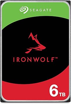 Seagate ST6000VN0033 Iron Wolf Multimedia Server Storage 6 محركات أقراص صلبة داخلية سعة 6 تيرابايت 3.5 بوصة - SATA