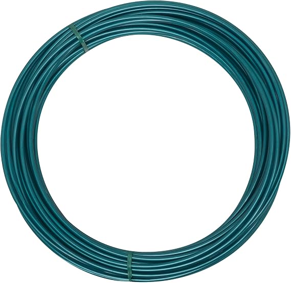 National Hardware N267-039 Clothesline Wire 50 ft Green Plastic Coated Steel Outdoor Clothes Line for Backyard Laundry Drying Line Rust Resistant Mildew Resistant Easy Install