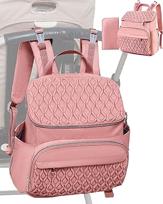 Diaper Bag Backpack, Large Baby Bag for Girl Boy, Travel Diaper Backpack with Insulated Pocket, Cute Diaper Bag Stroller Straps, Baby Shower & Registry Gift for Mom Dad Beige