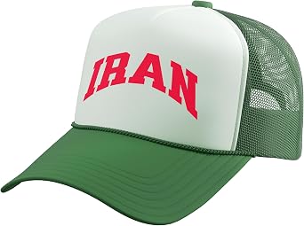 Iran College Style Sports Fan Trucker Hat with Adjustable Mesh Back