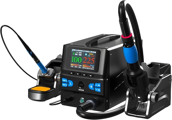 متوافق مع محطة إعادة العمل بالهواء الساخن الذكية Aixun HT316 2in1 ومقبض T225 الرقمي عالي الطاقة للهواتف المحمولة ومجموعة أدوات إصلاح SMD BGA
