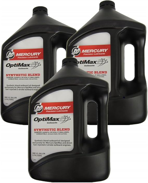 OEM Mercury Optimax / DFI 2-Cycle Outboard Oil Case of 3 Gallons   