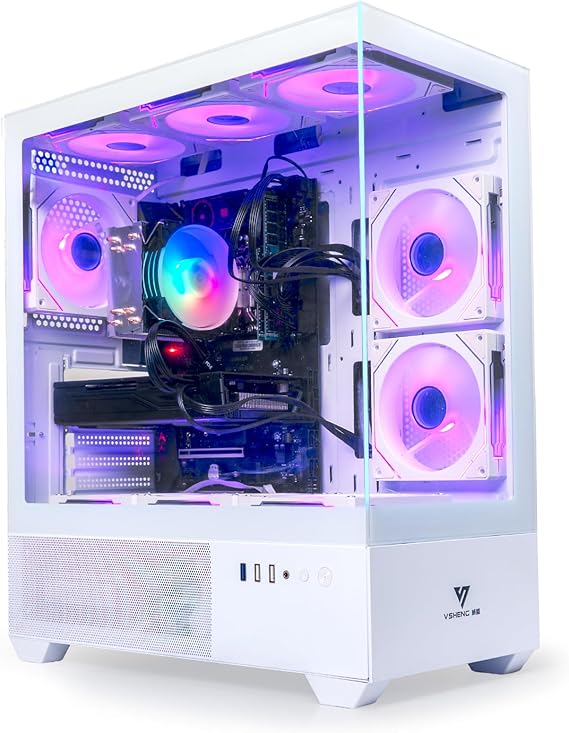 Gaming PC Desktop, Intel Xeon E5 up to 3.2GHz, NVIDIA RTX 2080 Ti 11GB, 16GB RAM, 512GB NVMe SSD + 1TB HDD, WiFi 6, Bluetooth 5.4, Windows 11 Pro, 4K VR Ready Gaming Computer Tower