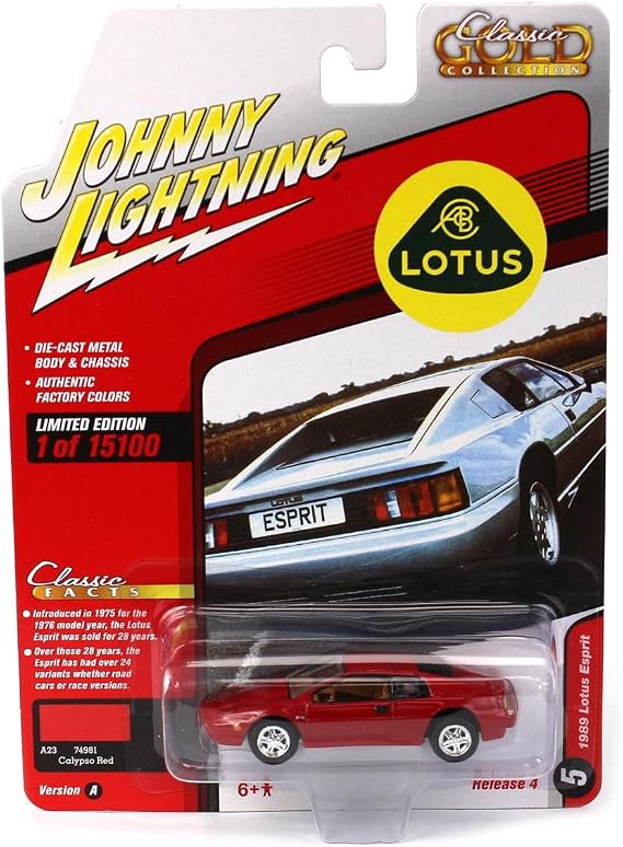 1/64 1989 Lotus Espirit Red Johnny Lightning Classic Gold Release 4A JLSP188A