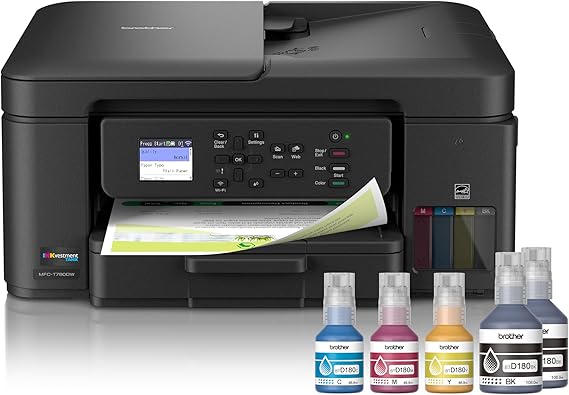 Brother INKvestment Tank 780 Wireless Color Inkjet All-in-One Printer with Duplex Printing | Includes up to (2) (MFC-T780DW)