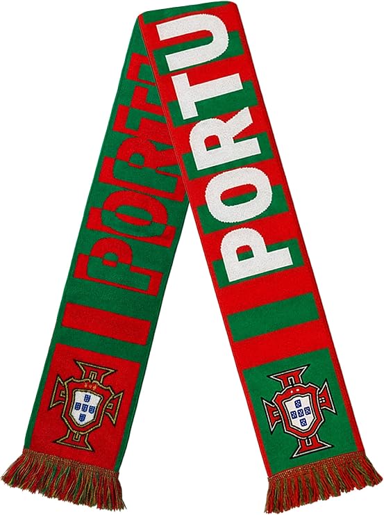 Icon Sports Official Portugal National Team Soccer Scarf - Licensed Football Supporter Gear