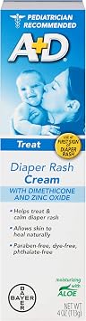 كريم + D Diaper Rash ، كريم أكسيد الزنك ، 4 أونصات 113 جم