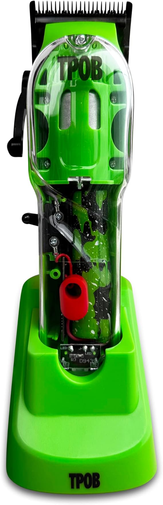 TPOB Slime 2 مقصات شعر حلاقة للرجال 6800 دورة في الدقيقة مع علبة خضراء غير لامعة و X Fade Blade