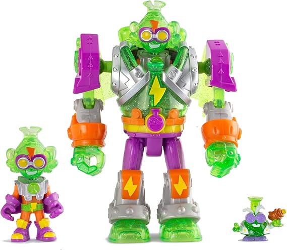 SUPERTHINGS - Mega-K Superbot ، روبوت شرير مفصلي مع ملحقات قتالية ، 1 طفل كازوم حصري ، متعدد الألوان ، حجم واحد
