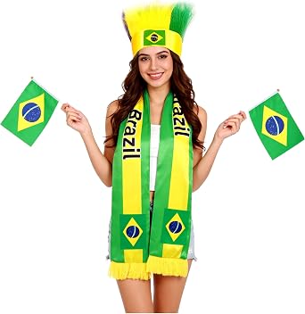 2026 Soccer Fan Kit Team Game Day Watch Party Tailgate Supplies Soccer Accessories Headband Scarf Flag