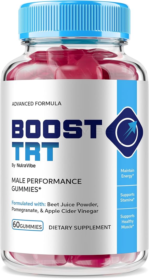 Boost TRT Gummies BoostTRT Premium Blend with Natural Ingredients for Stamina and Energy, Great-Tasting Performance Gummy, Easy-to-Chew, Offical Formula (60 Gummies)
