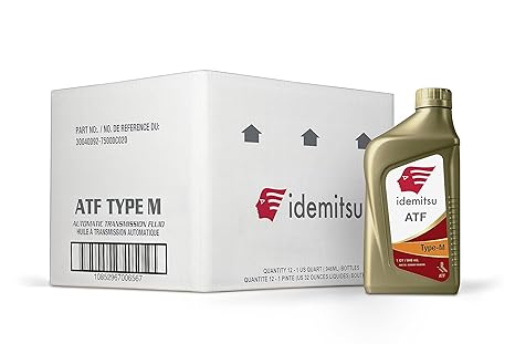 سائل ناقل الحركة الأوتوماتيكي Idemitsu ATF Type M سعة 1 لتر، علبة 12 قطعة | متوافق مع Mazda وFord | رقم القطعة: 30040092-75000C020 | حماية وأداء فائقان ضد التآكل