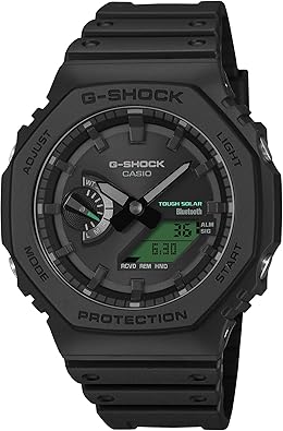 G-Shock Casio Analog-Digital Electro Green and Black Resin Tough Solar Connected Watch - GAB2100BEG-1A