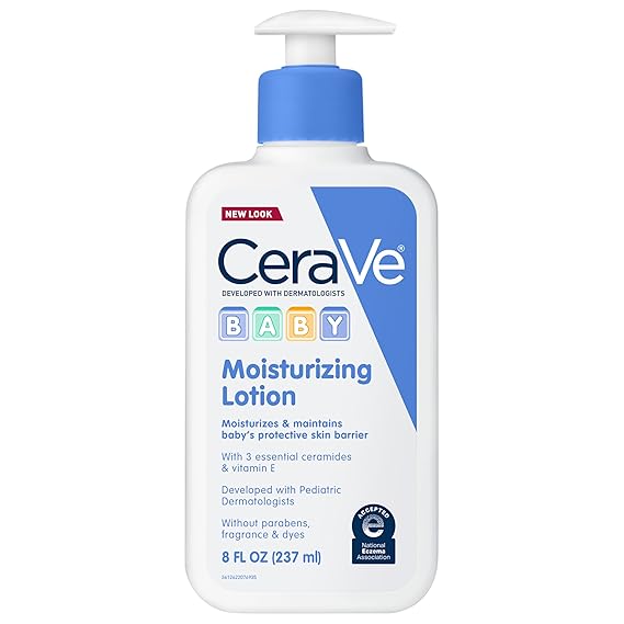 غسول CeraVe للأطفال، العناية اللطيفة ببشرة الطفل مع سيراميد، نياسيناميد وفيتامين E، عطر، بارابين، صبغ وفثالات مجاني، مرطب خفيف الوزن، 8 أونصة، التغليف قد يختلف