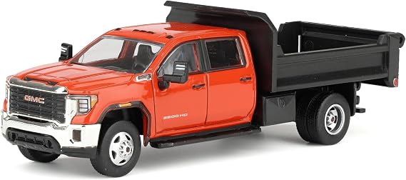 1/64 2022 GMC Sierra 3500HD with Dump Bed Cardinal Red Diecast Exclusive 51563-B