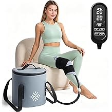 Ice Machine for Knee After Surgery w/Compression, Hip Replacement Cold Therapy Machine, Cryocuff Wrap Pack for Shoulder Recovery, ACL Cold Circulation System