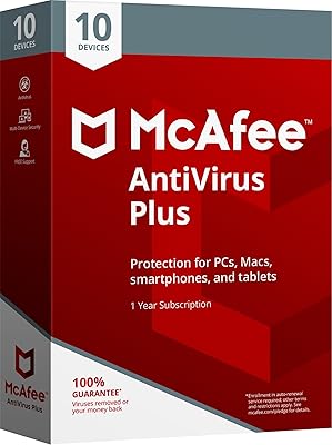 McAfee 2018 AntiVirus Plus - 10 أجهزة [الإصدار القديم]
