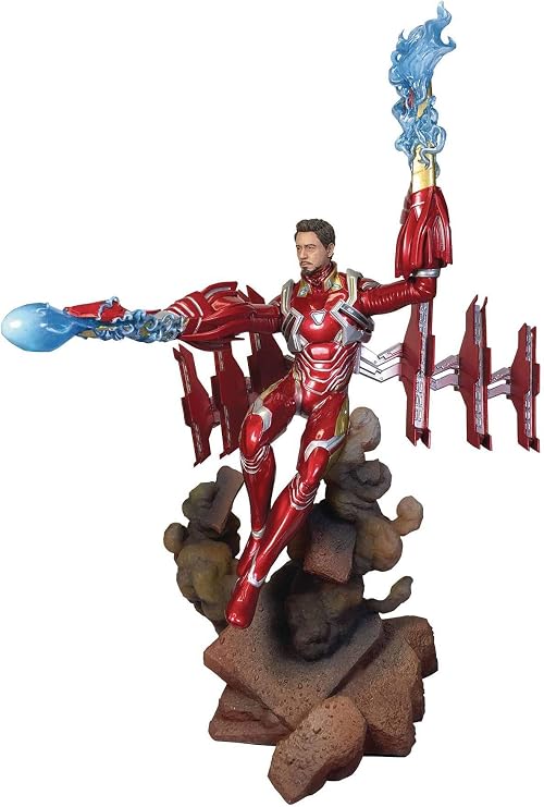 ألعاب DIAMOND SELECT معرض Marvel: Avengers Infinity War: Iron Man Mk50 Unmasked Deluxe PVC Figure، 9 "، متعدد الألوان