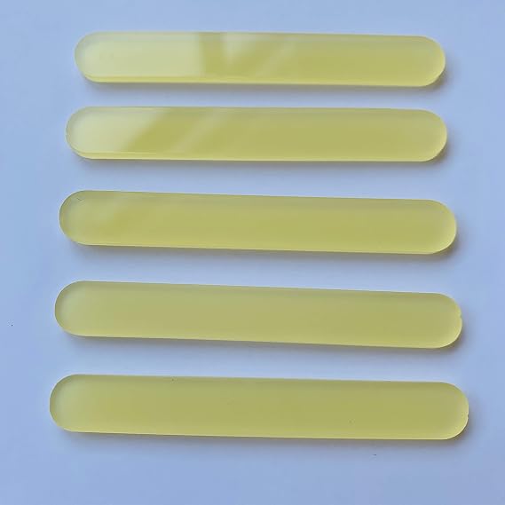 50 Pcs Mini Frosted Acrylic Cakesicle Popsicle Sticks for Ice Creamsicle Candy Apple Frosted Yellow