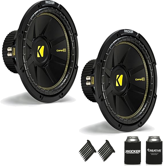 Kicker CWCD124 CompC 12 بوصة Subofers مجموعة Dual 4-OHM Voice Coil