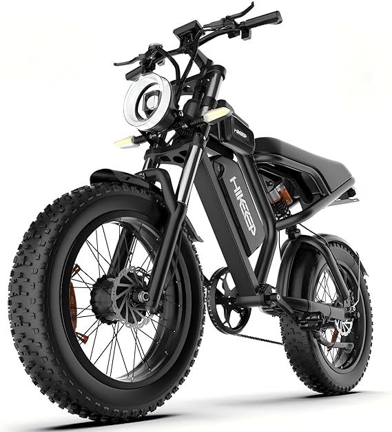 HiKeep Electric Dirt Bike for Adults - Peak 1500W/3000W Electric Bikes, 48V/52V 15.6Ah/25Ah/40Ah Ebike, 70-120 Mile(PAS Mode), All-Terrain Fat Tire Electric Motorcycle, Safety Tested to UL 2849