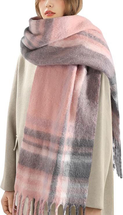 Scarfs for Women Winter Women Warm Scarf Long Shawl Large Scarves Cold Weather Thick Blanket Scarfs Colorful Plaid