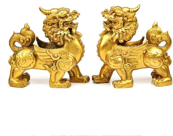 Resin PiYao Ornaments Home and Office Chinese Statue Best Housewarming Congratulatory Decor Attract Wealth and Good Luck (XL)