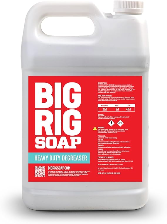 1 gal مزيل الشحوم للمركبات الثقيلة للشاحنات والمقطورات و RVs والحافلات والمعدات الثقيلة
