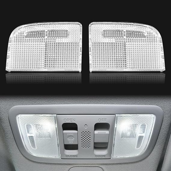 1Pair الداخلية قراءة ضوء عدسة غطاء سقف السيارة خريطة ضوء قبة ضوء غطاء 34401-SDA-A21 34402-SDA-A21 متوافق مع هوندا أكورد الهجين العنصر المدني أوديسي الطيار Ridgeline مع فتحة سقف فقط