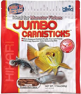 Hikari Tropical Jumbo Carnisticks Fish Food، 17.6 oz (500g)