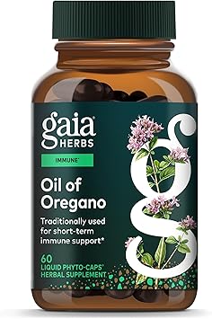 Gaia Herbs Oil of Oregano Capsules - 230 mg Oregano Leaf - Immune & Antioxidant Support Supplement with Oregano Oil, Carvacrol & Thymol* - 60 Vegan Liquid Phyto-Caps 60 Servings