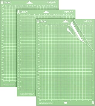 Likcut Cutting Mat for S41 Vinyl Cutter - 8.5" x 12" StandardGrip Cutting Mats Compatible with Cricut Joy Xtra, 3 Pack Vinyl Mat for Craft DIY with Precision Grid for Party Decor and Craft Project