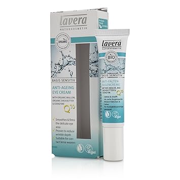كريم العيون True Natural Lavera Basis Sensitiv المضاد للشيخوخة، 0.5 أونصة