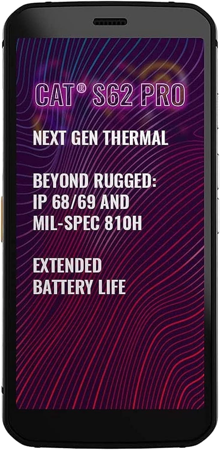 CAT S62 Pro 128GB 4G IP68 Dual SIM SIM Free Smartphone - Black، CS62P-DAB-RON-KN1