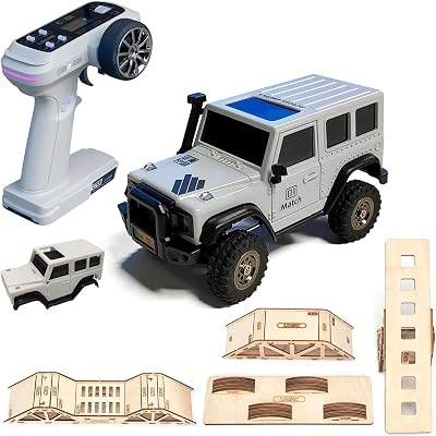 LDARC 1:43 مقياس مصغرة RC الزاحف RTR RC روك شاحنة 4 x4 مع تسلق كيت 4 PCSGrey